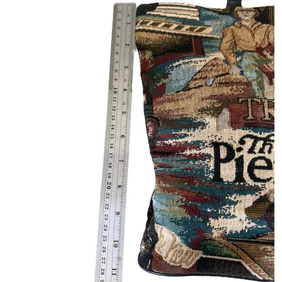 Y2K Vintage Tapestry Bag Cruises in the Orient Transatlantic 1920s Style Purse - Picture 3 of 6